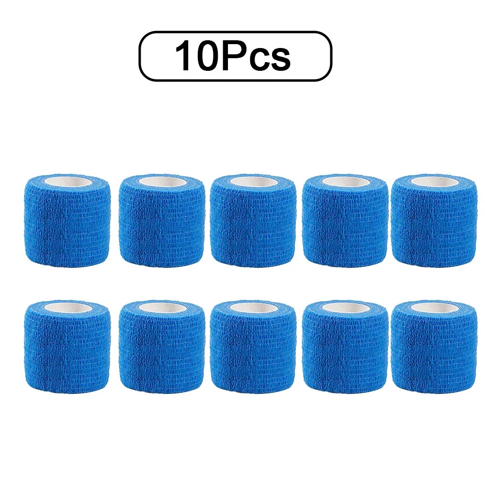 Self Adhesive Elastic Athletic Tape Non Woven Sports Support Bandage 10pcs