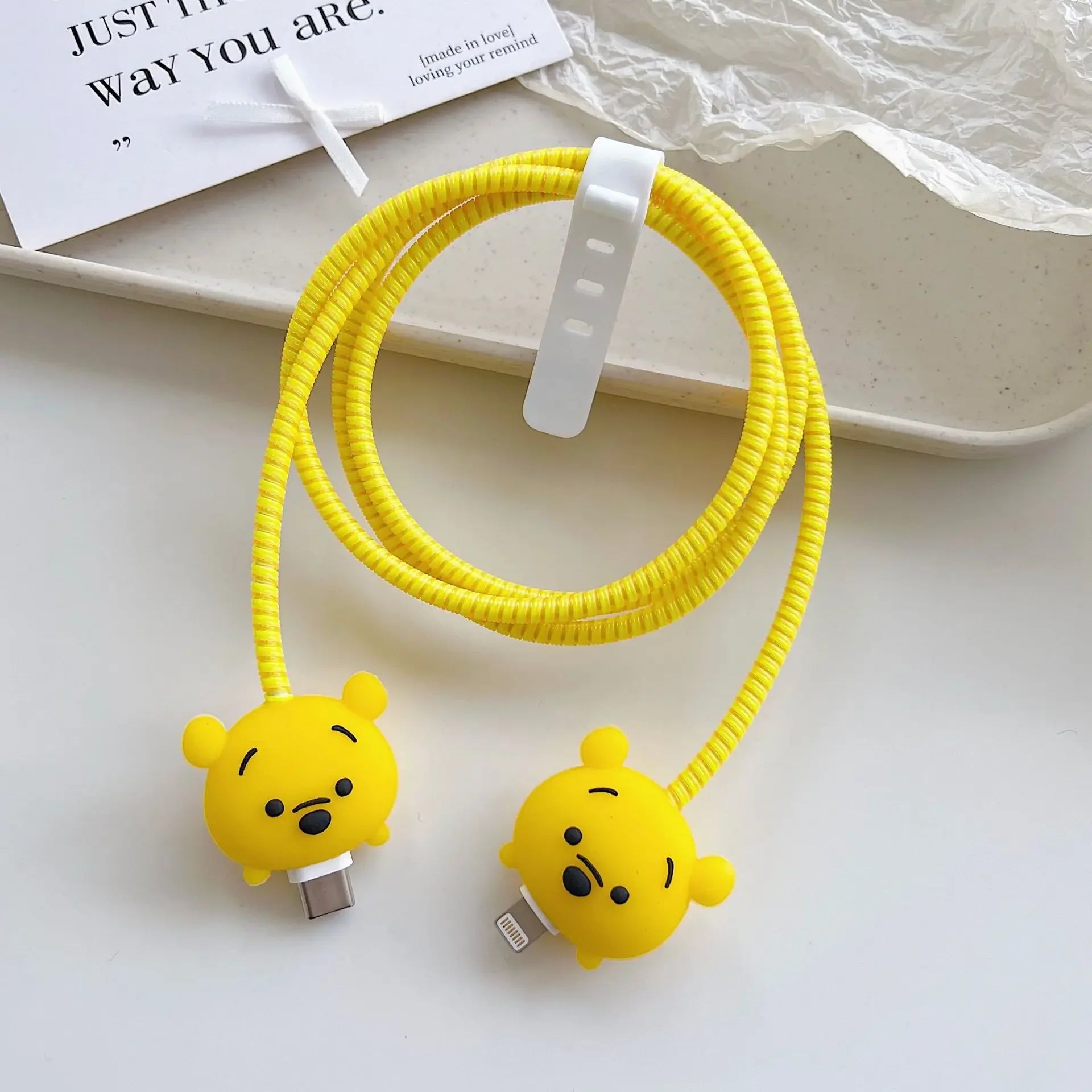 Cartoon Charger Cable Protector Stitch Data Line Winder Protective Cover