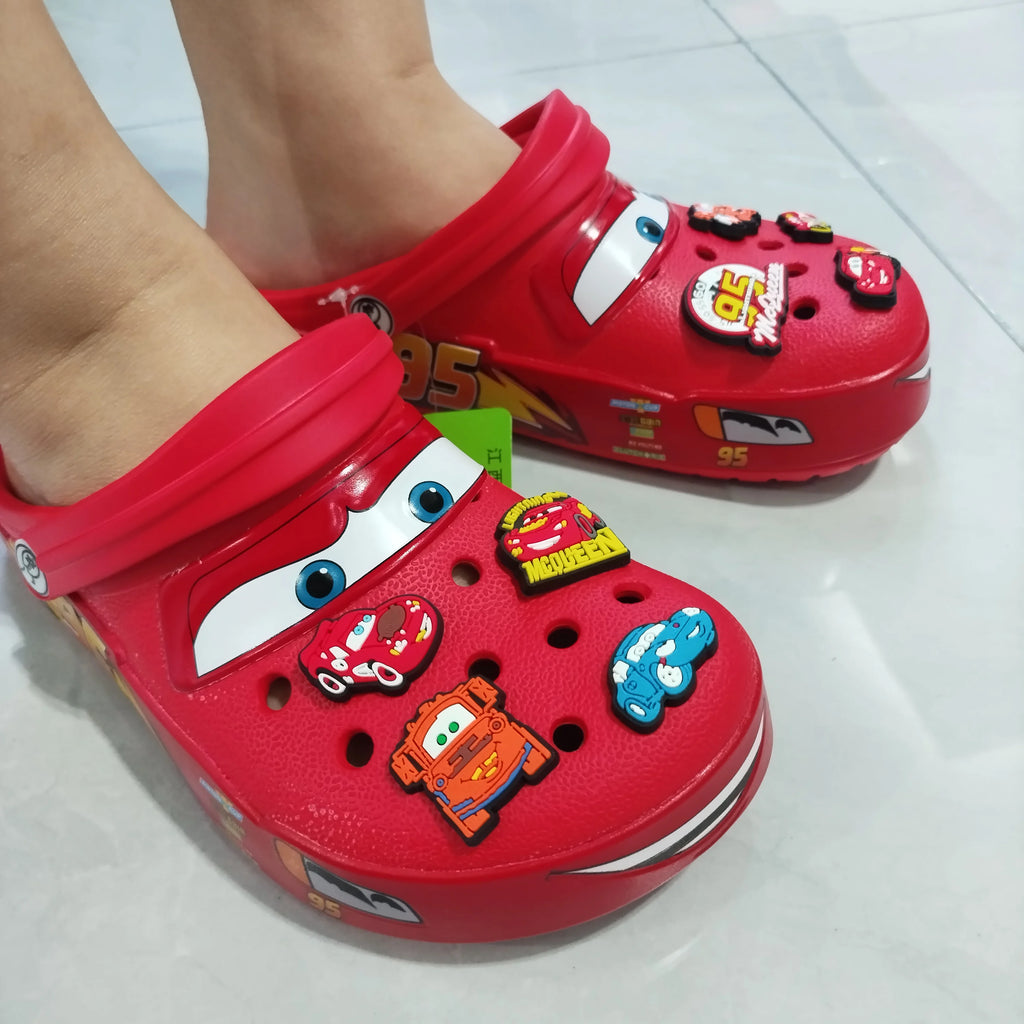 Kids Cartoon Car Clogs Sandals Anti-Slip Summer Beach Shoes for Boys and Girls