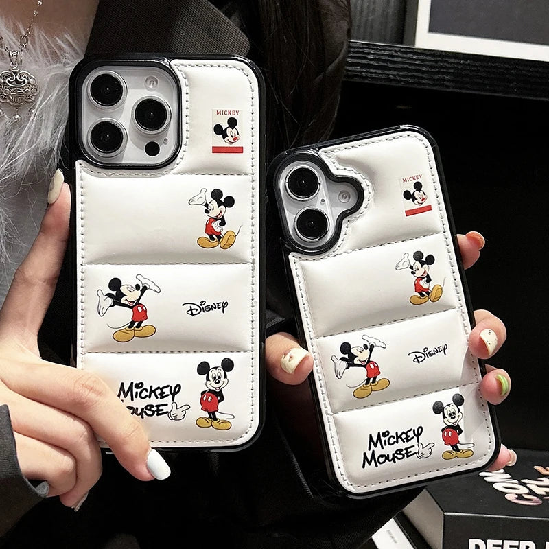 Disney Mickey Mouse Puffer Fabric Shockproof iPhone Case