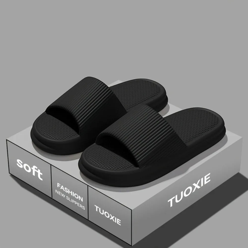 Minimalist EVA Slippers Anti Slip Soft Thick Sole Bathroom Slides for Men Women