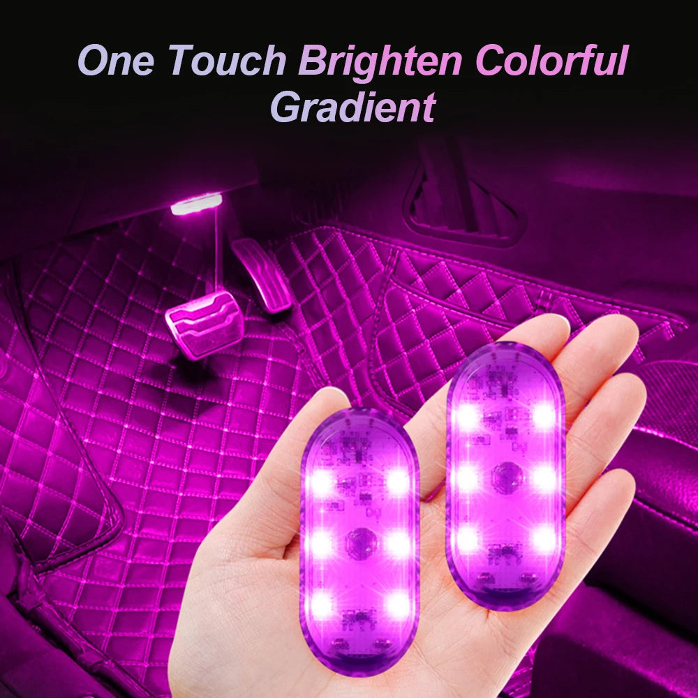 Wireless LED Car Interior Touch Light USB Rechargeable