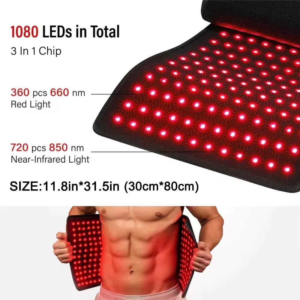 Red Light Therapy Heating Pad Back Waist Shoulder Pain Relief Infrared Cushion 850nm