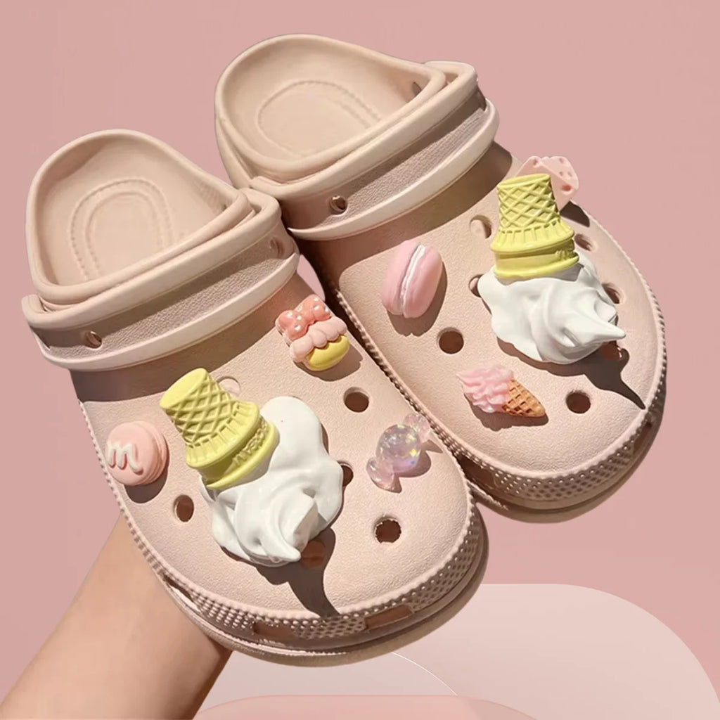 Ice Cream Shoe Charms Summer Clog Accessories