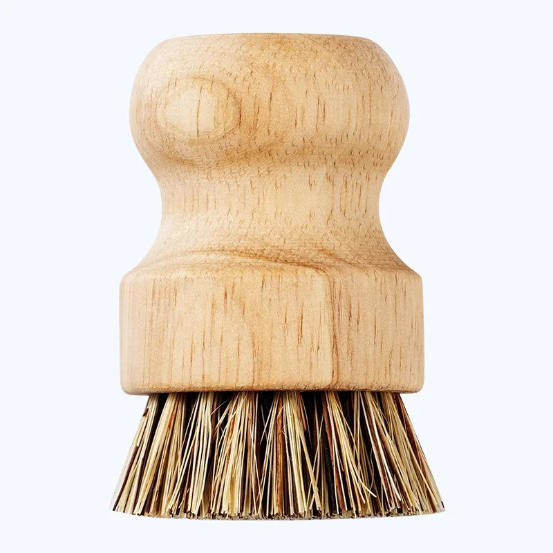 2 Piece Wooden Dish Brush Set Natural Sisal Coconut Kitchen Cleaning Brush