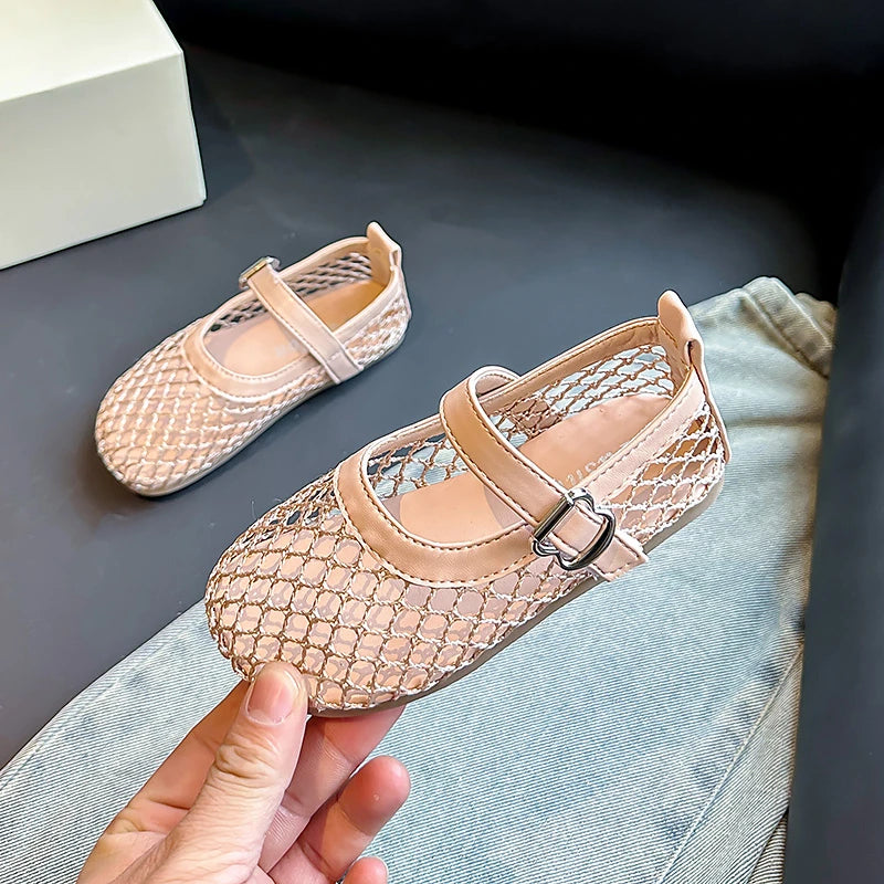 Kids Breathable Princess Flats Soft Summer Shoes