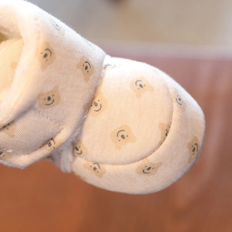 Baby Boys Girls Cute Cartoon Winter Booties Warm Non Slip First Walker Shoes