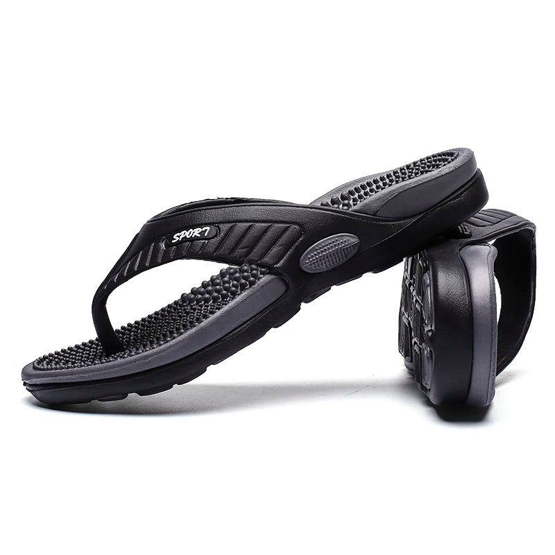Massage Flip Flops Men Acupressure Sole Anti-Slip Comfortable Beach Sandals