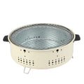 Portable Round Charcoal BBQ Grill Stainless Steel Korean Style Outdoor Camping Barbecue Stove
