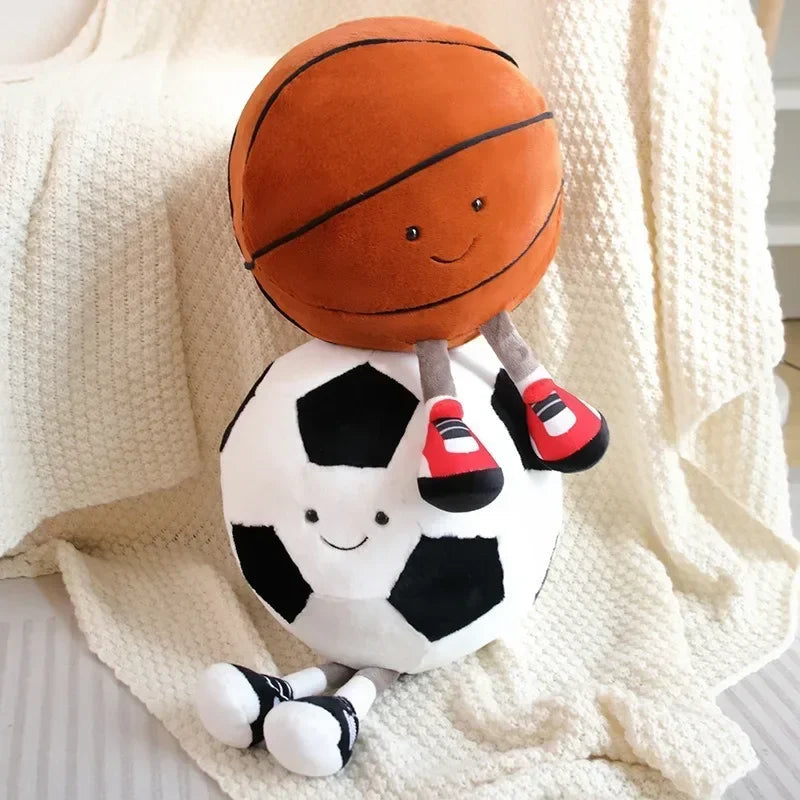 Football Basketball Plush Pet Toy for Dogs and Cats