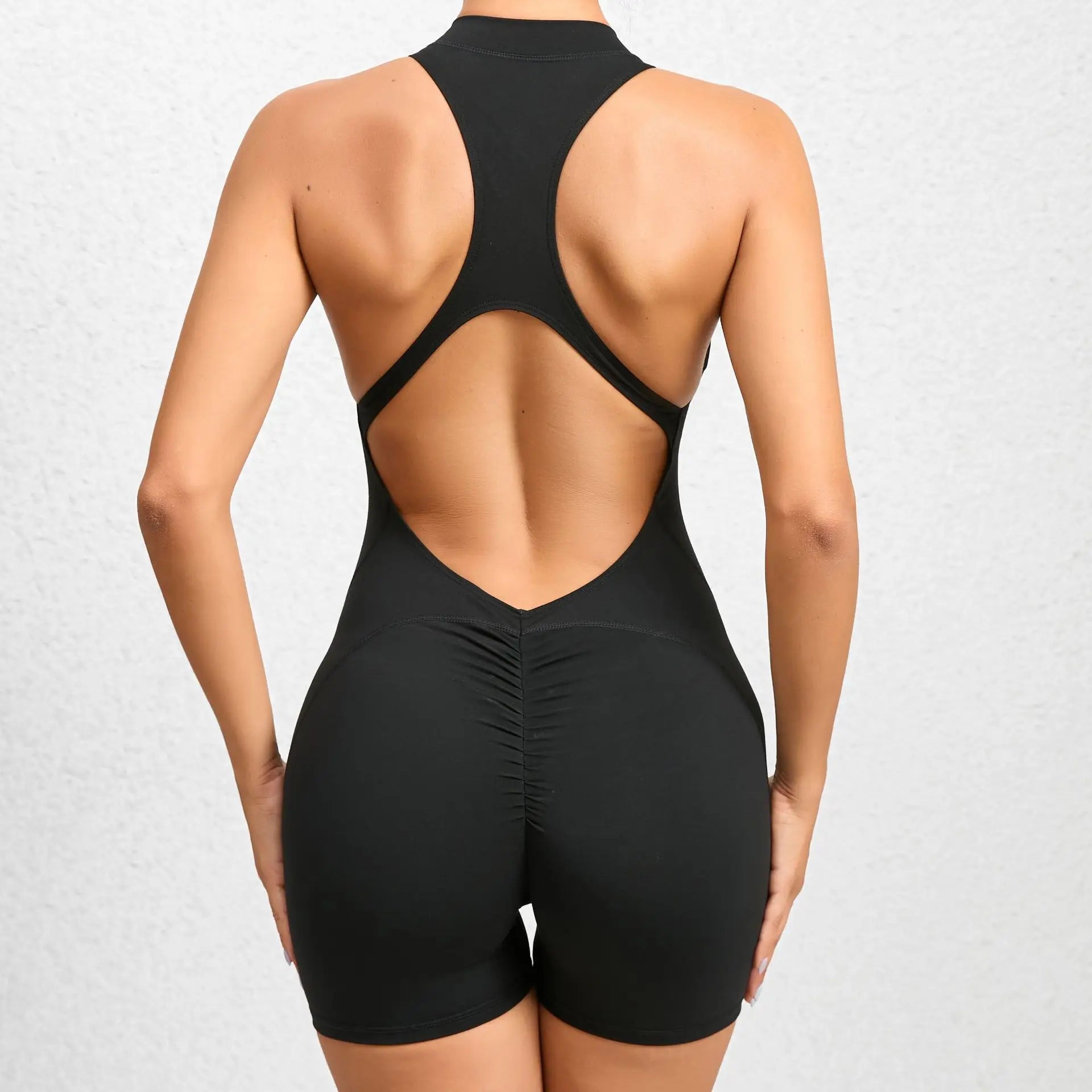 Women Sleeveless Sports Jumpsuit Yoga Gym Romper One Piece Workout Bodysuit
