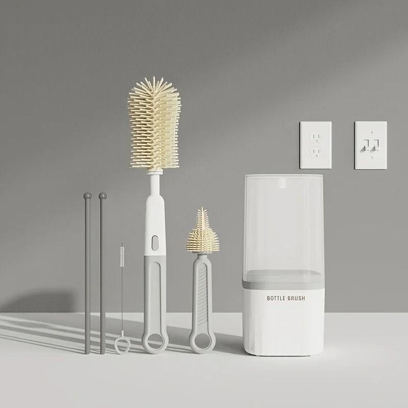 Baby Silicone Bottle Brush Portable Cleaning Set