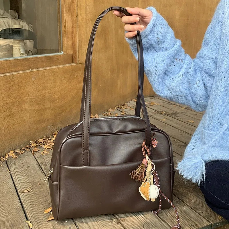 Women Shoulder Bag Large Capacity Vintage Underarm Tote Bag