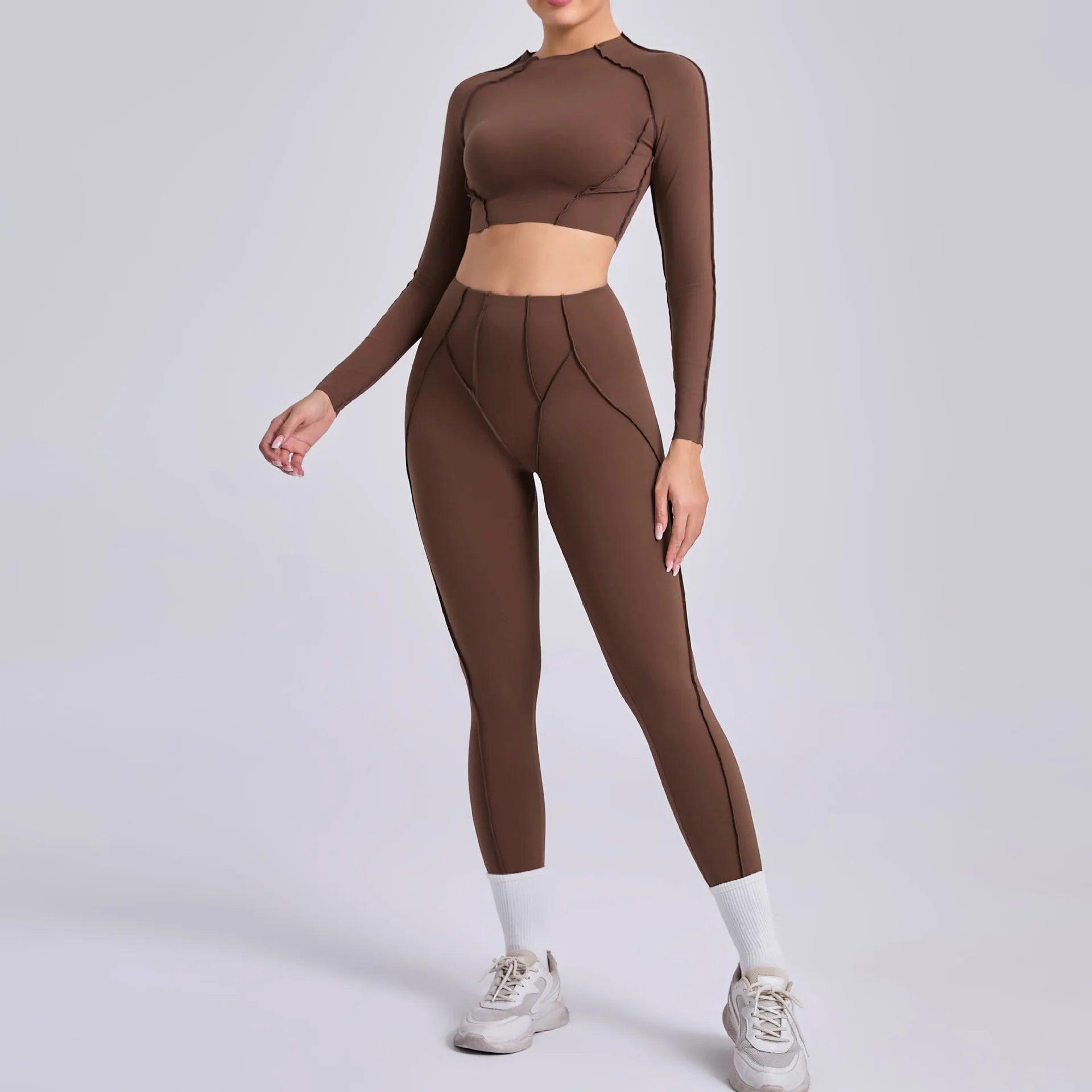 Women Seamless Yoga Set High Waist Hip Lifting Gym Sports Bra & Leggings Suit