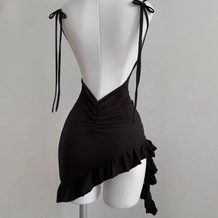 Women Backless Bodycon Mini Dress Party Clubwear
