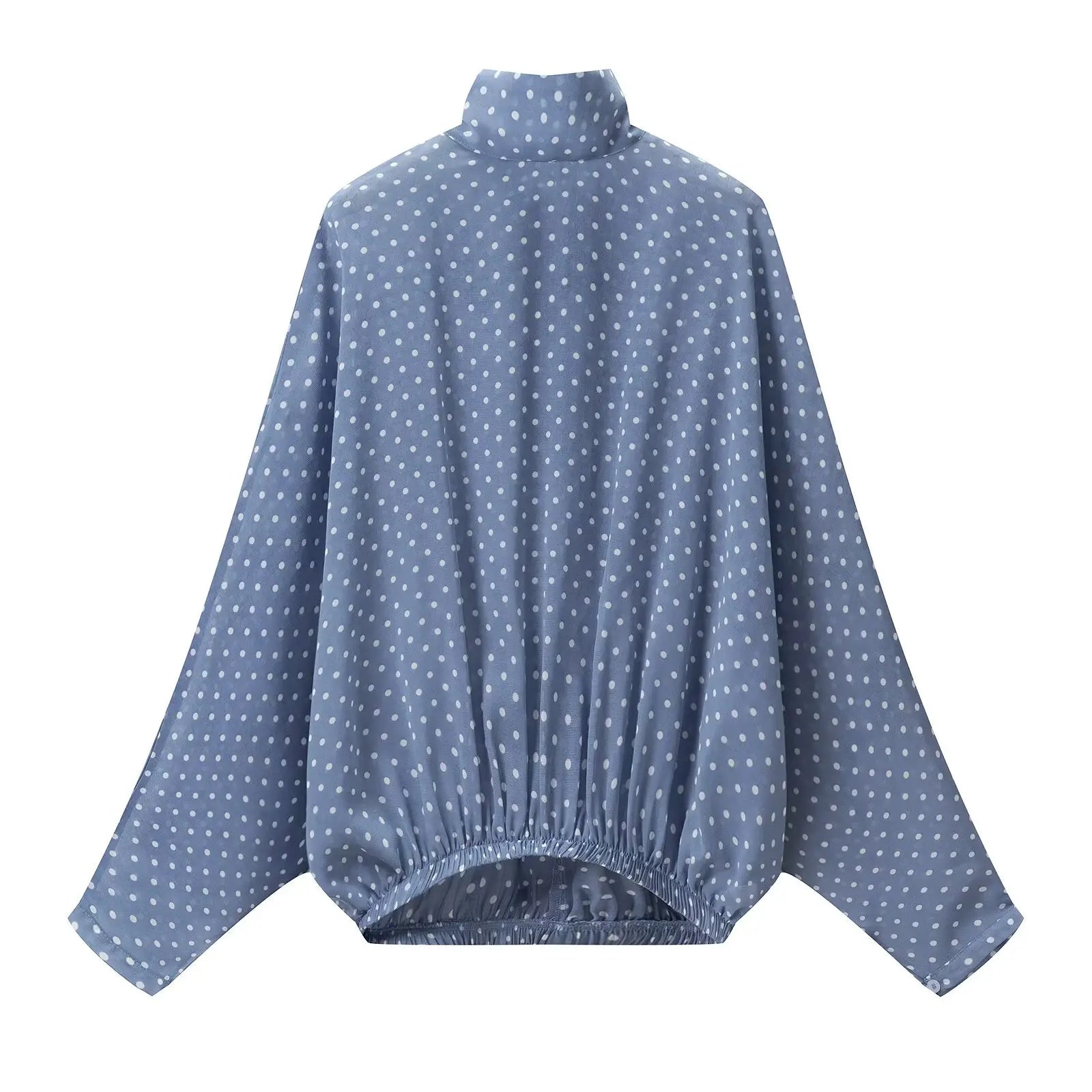 Women Polka Dot Blouse Skirt Set