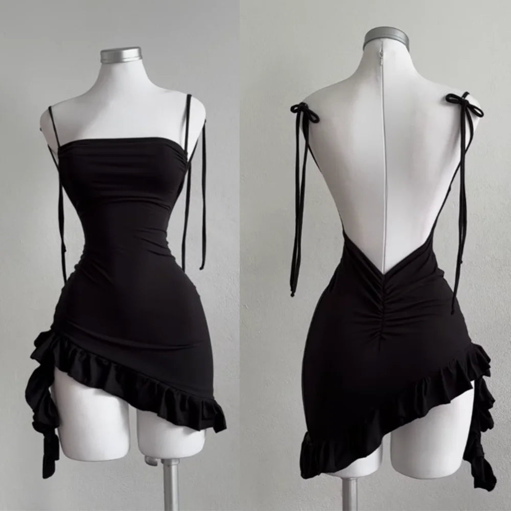 Women Backless Bodycon Mini Dress Party Clubwear