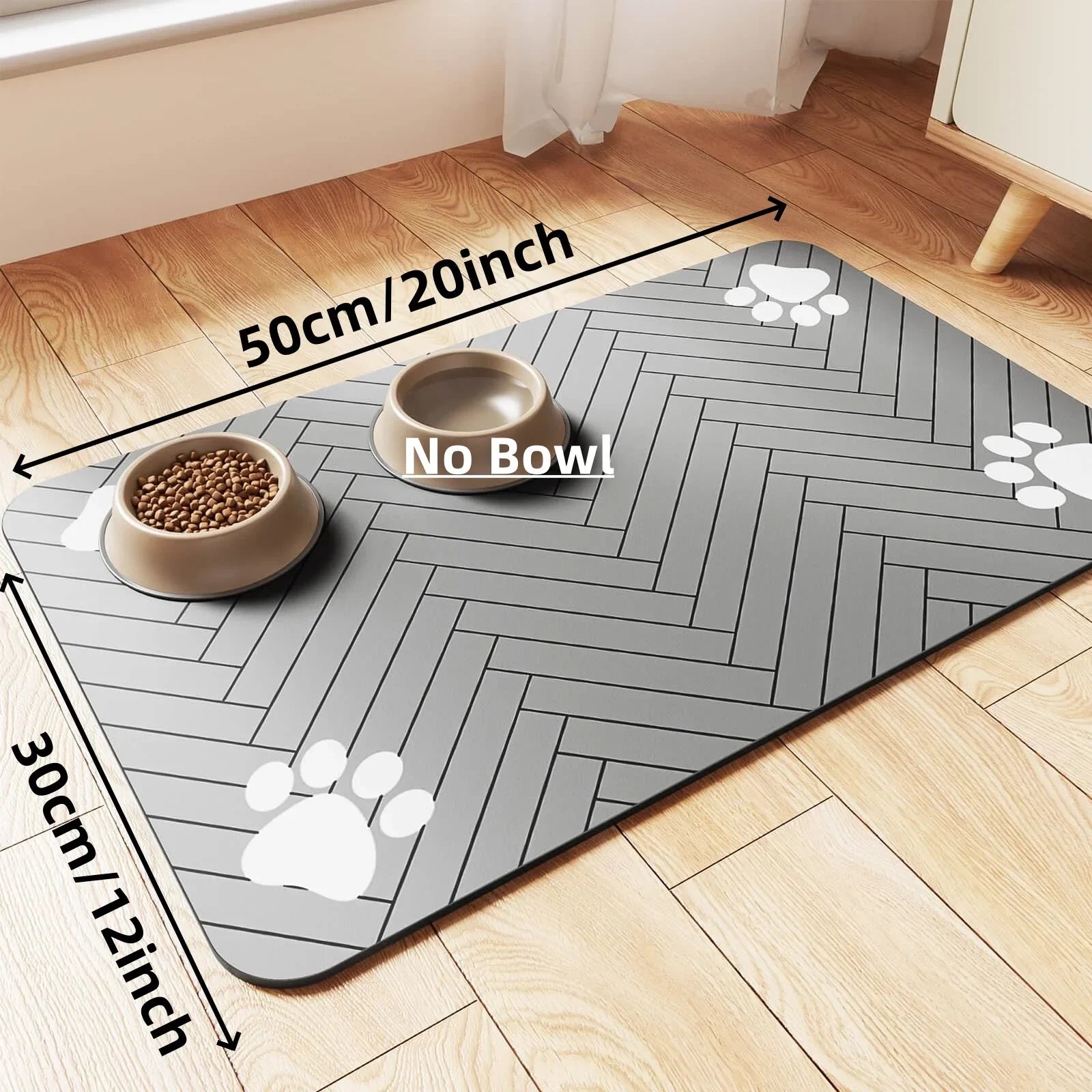 Absorbent Pet Feeding Mat – Waterproof Bowl Placemat for Dogs and Cats