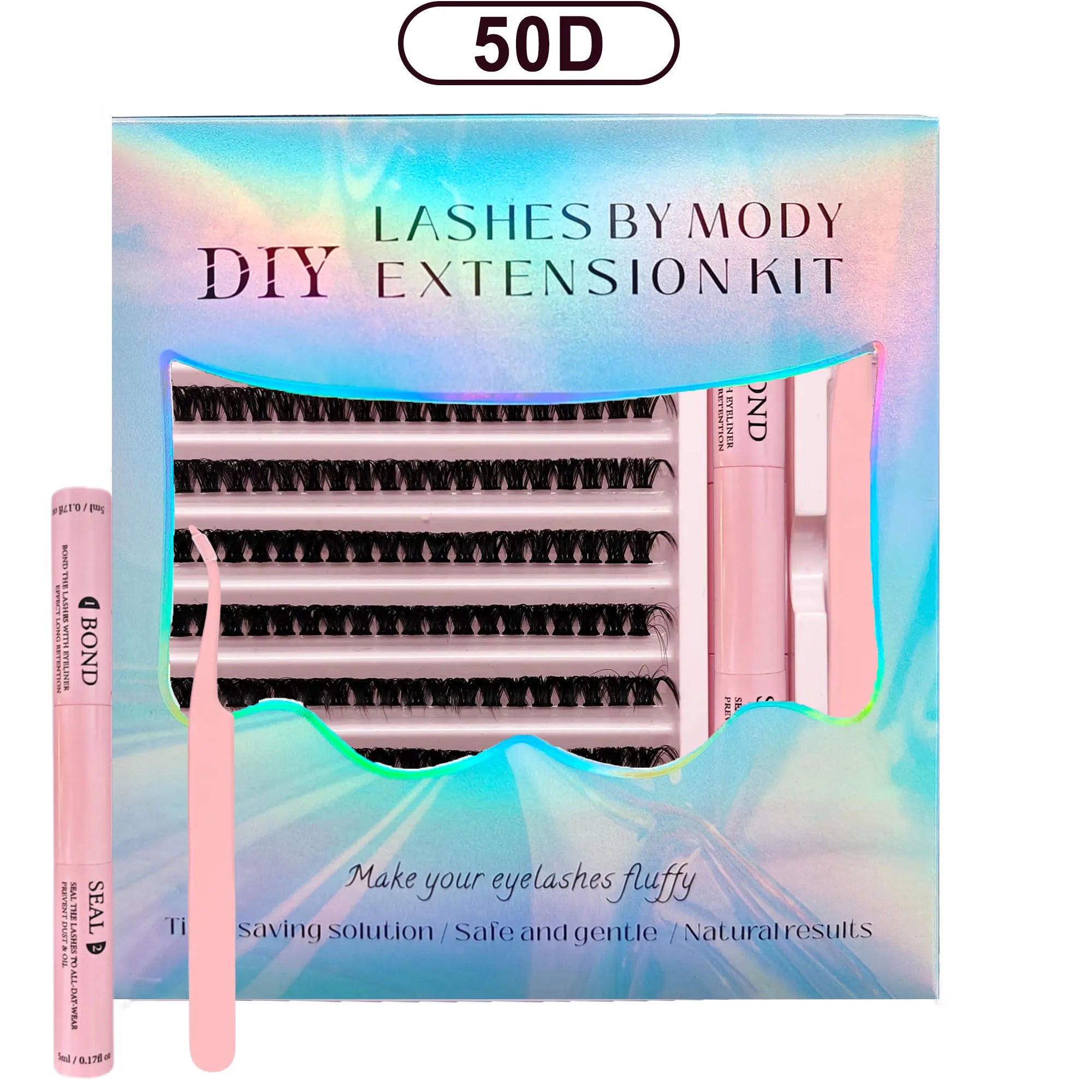 Lash Bond & Seal Kit – Eyelash Extension Glue Set with Tweezers for Long Lasting Lash Hold