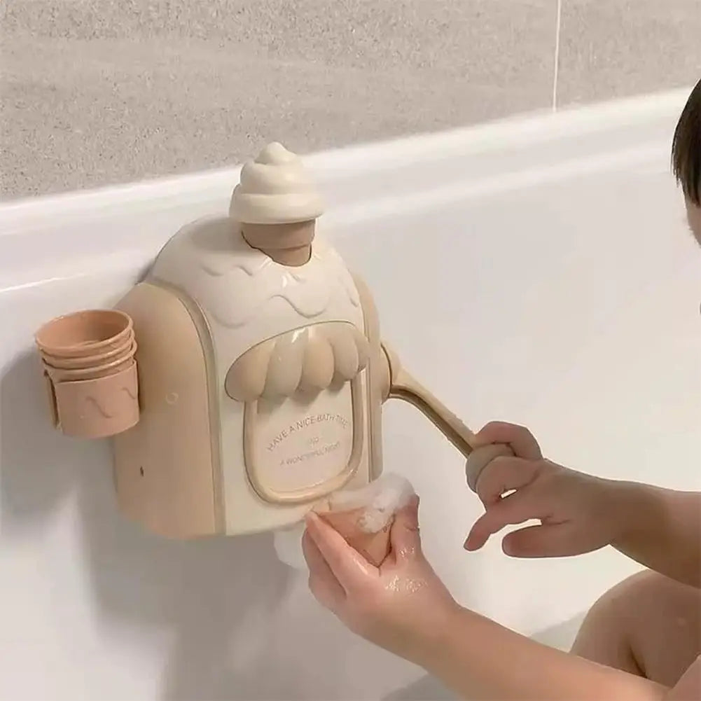 Ice Cream Bubble Bath Toy Foam Machine for Toddlers