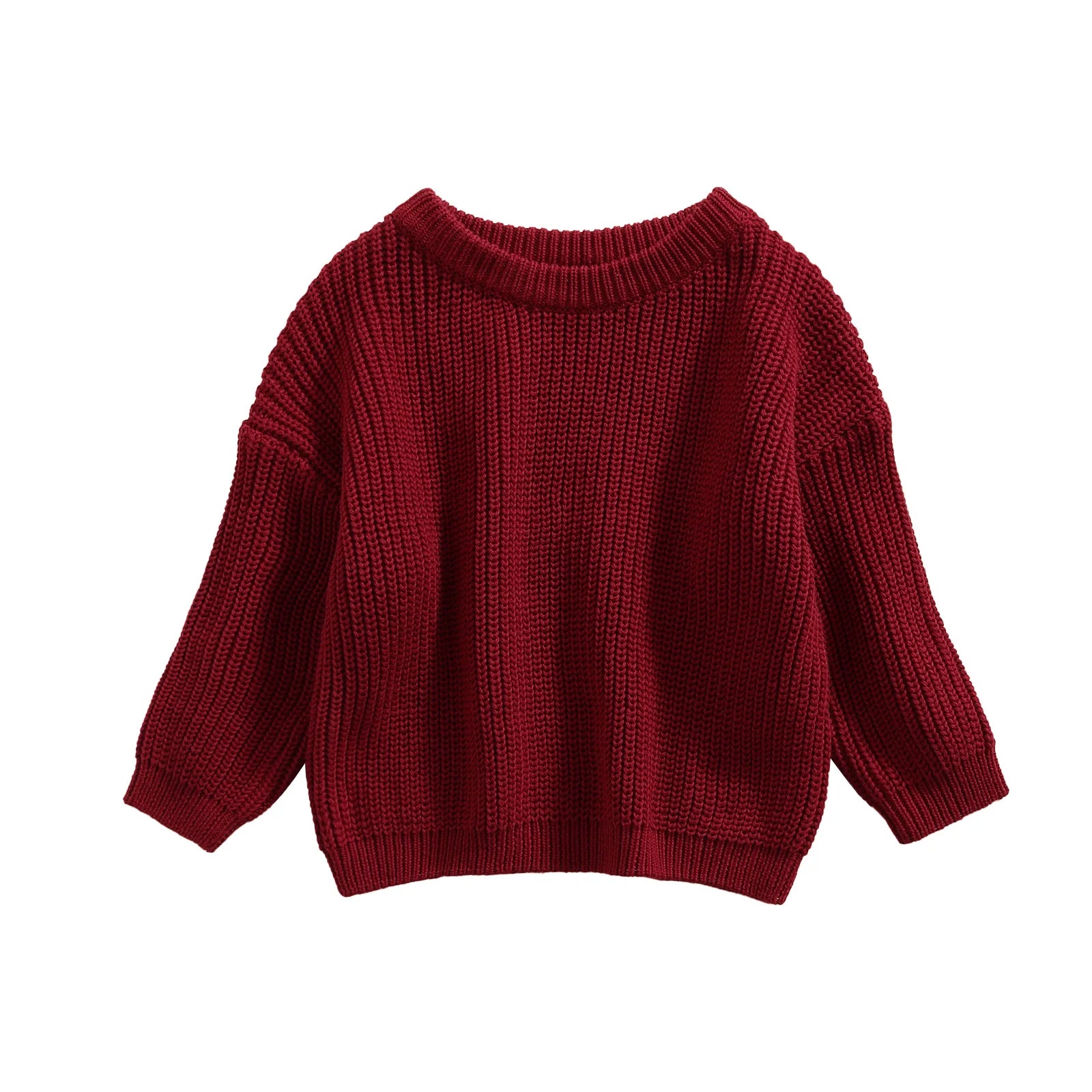 Baby Knit Sweater Long Sleeve Cotton Pullover for Newborns 0–9 Months
