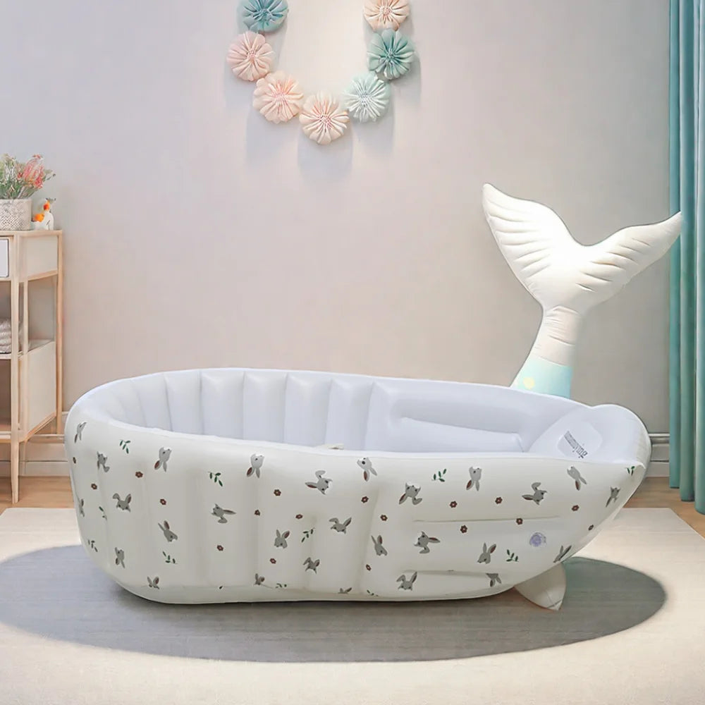 Inflatable Baby Swimming Pool Portable Animal Bathtub Newborn Kids Outdoor Tub