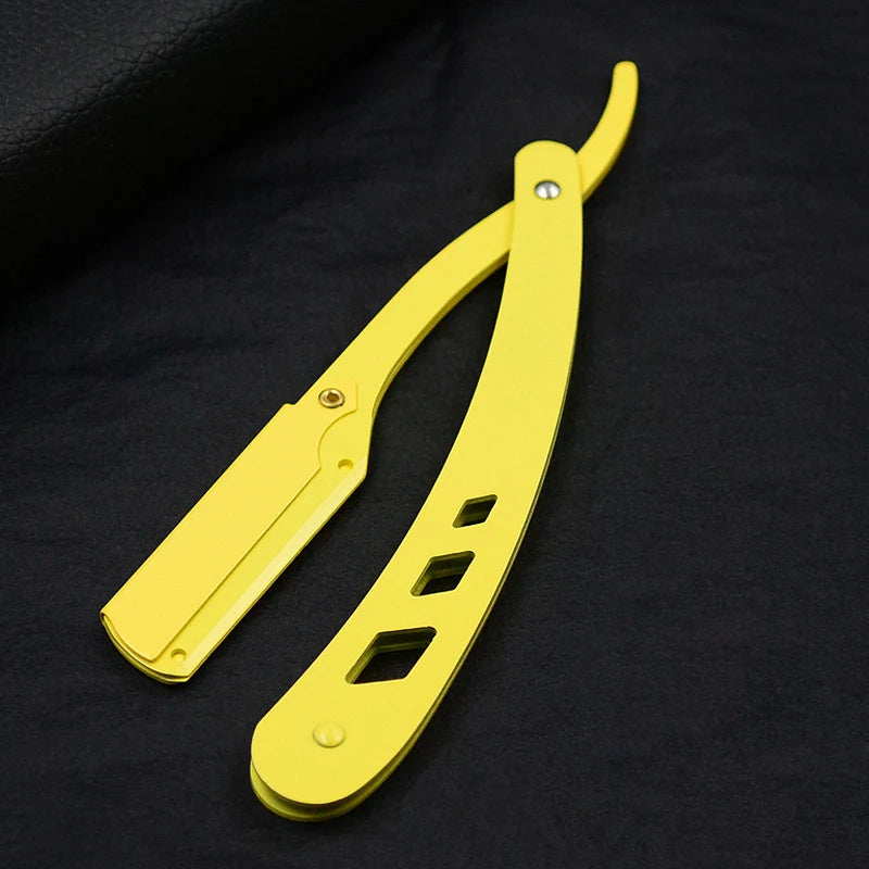 Men Folding Barber Razor Black
