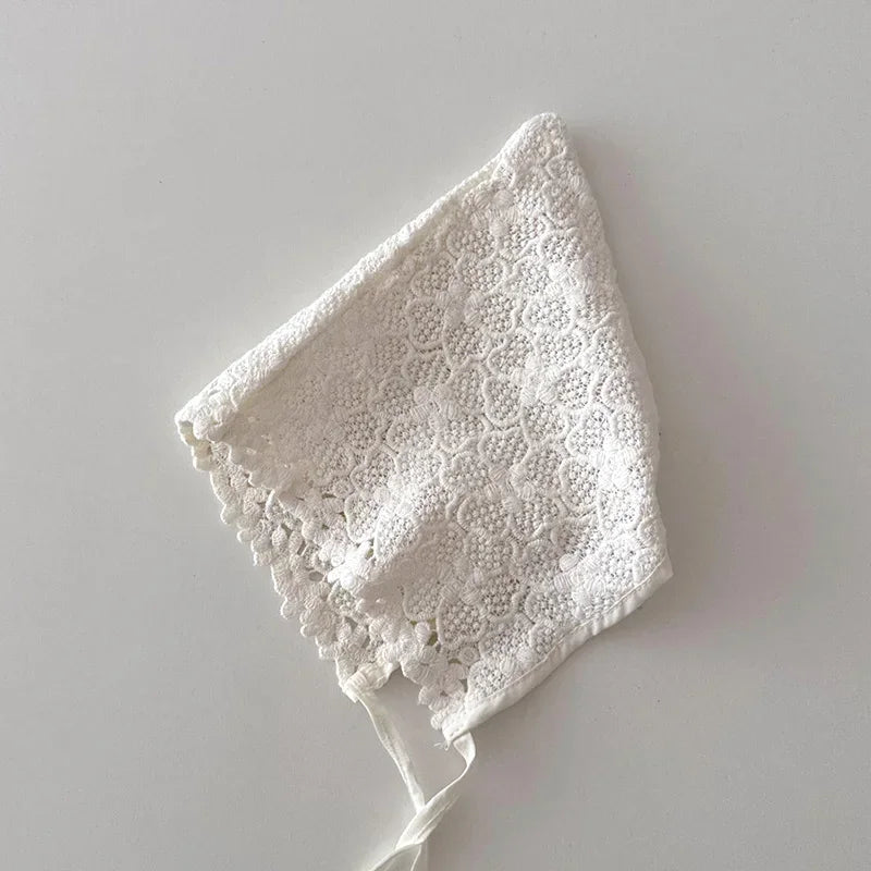 Baby Girl Lace Bonnet Newborn Baptism Hat 0-6 Months