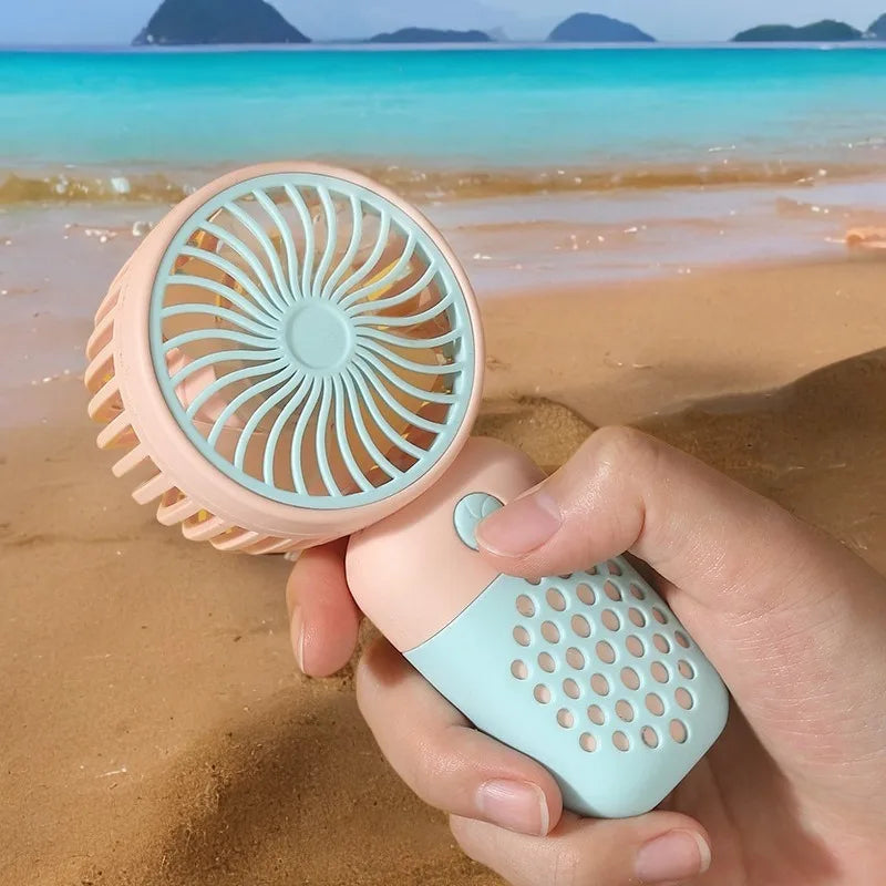Mini USB Handheld Portable Fan Cute Cartoon Charging Fan Pocket Size