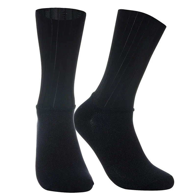 Aero Silicone Anti Slip Cycling Socks Men Breathable Running Bike Socks