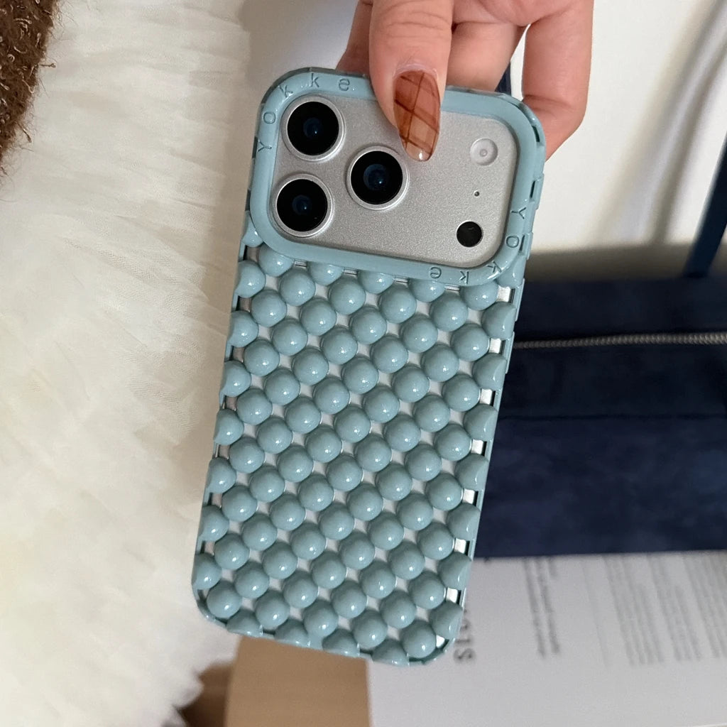 Stereoscopic Hollow Pearl Bead Shockproof iPhone Case