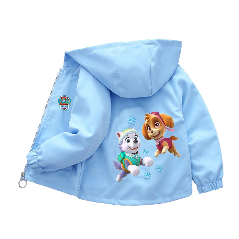 Kids Cartoon Rescue Pup Hooded Jacket Spring Autumn Sports Coat 1 to 10 Years