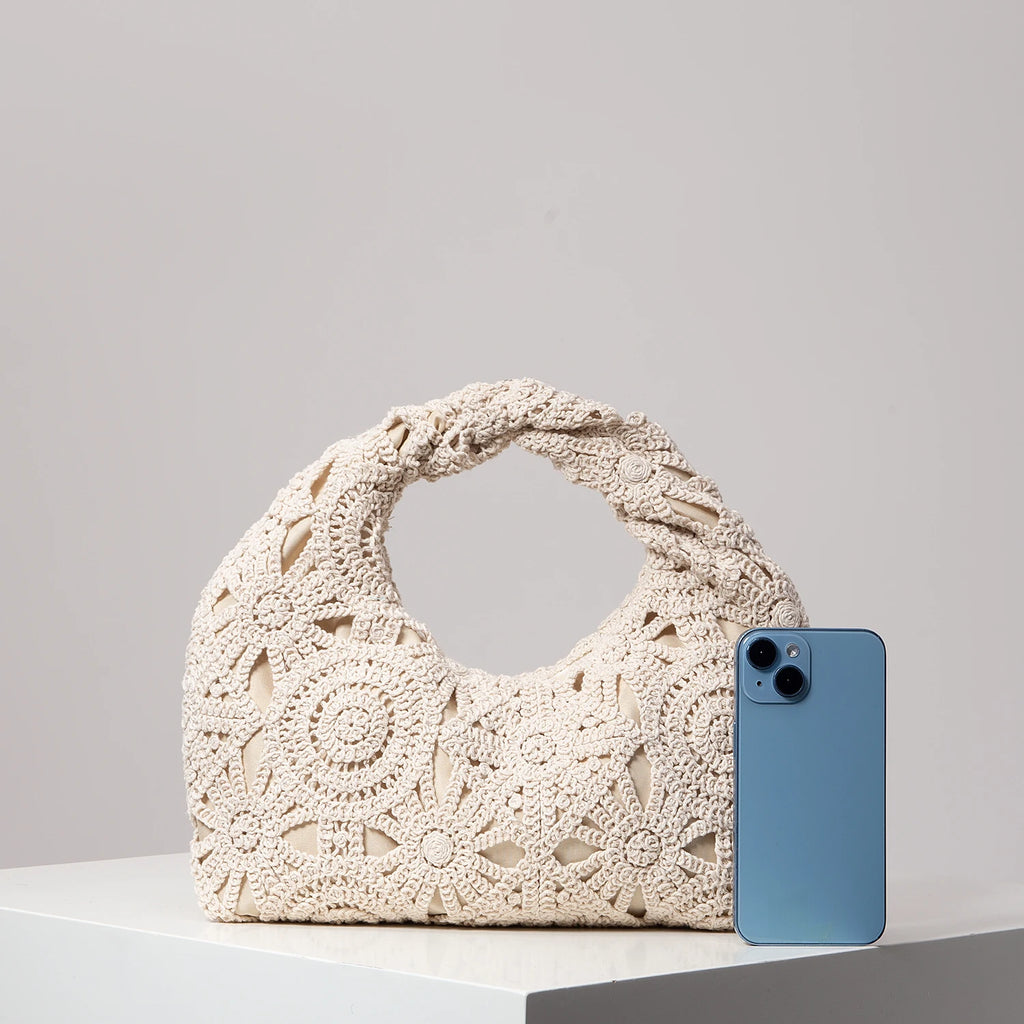 Boho Woven Beach Bag Crochet Handbag for Women