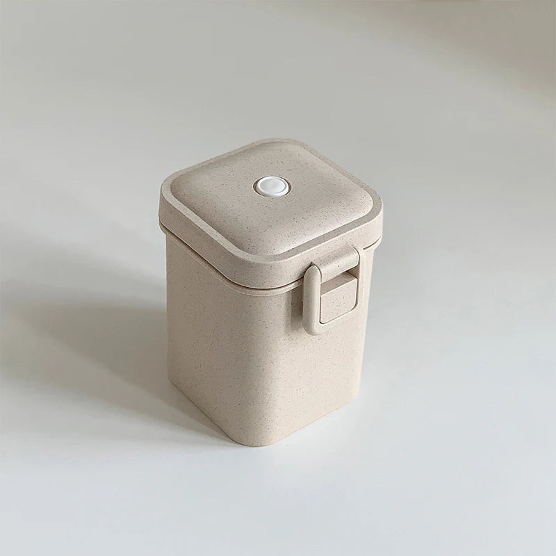 1100ml Lunch Box Bento Box with Spoon & Chopsticks Microwave Safe Wheat Straw Food Container for Kids Adults School Office