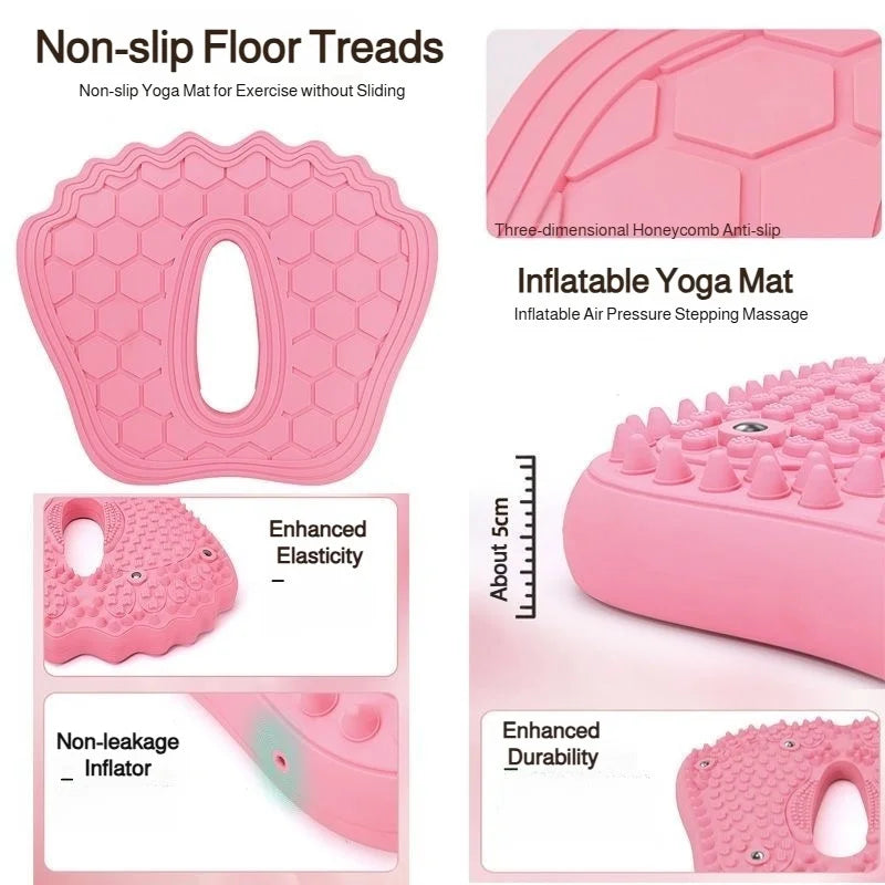 Acupressure Foot Massage Mat Inflatable Foot Massager Pad Reflexology Foot Pain Relief Fitness Massage Board