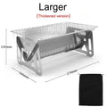 Portable Folding Stainless Steel BBQ Grill Mini Camping Charcoal Stove with Storage Bag