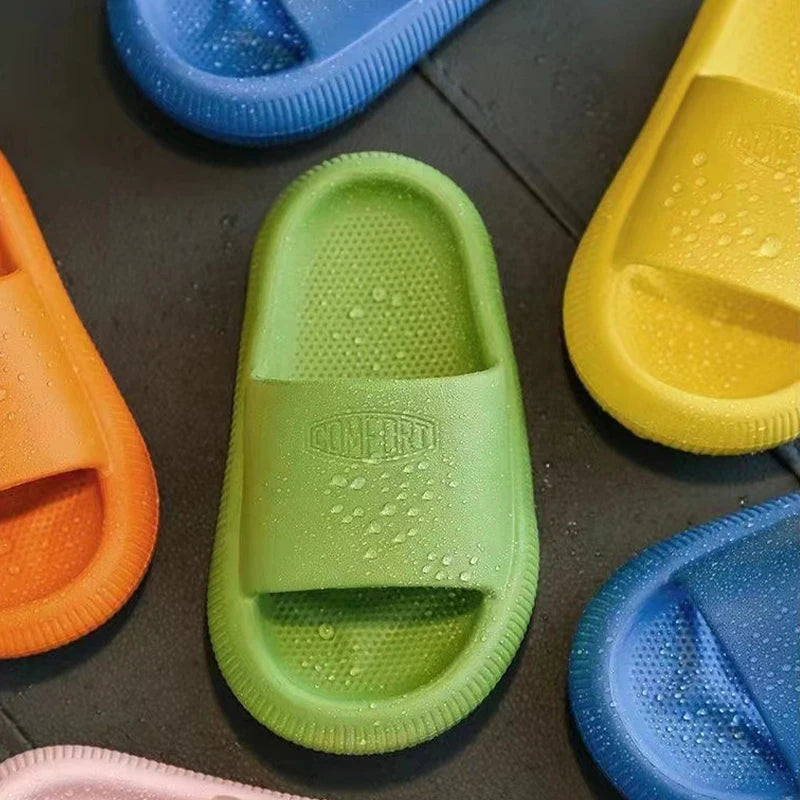 Kids Slide Slippers Anti-Slip Soft Sole Summer Bathroom Sandals Lightweight Indoor Outdoor Shoes for Boys and Girls