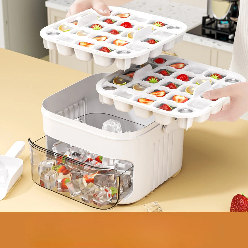 Ice Cube Maker with Storage Bin