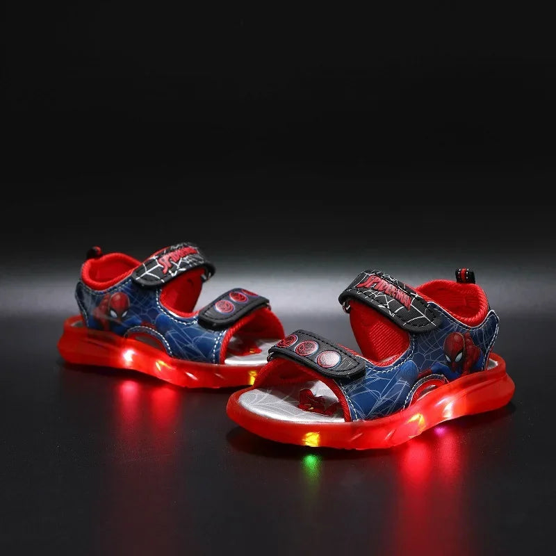 Kids LED Light Up Sandals Non Slip Summer Sports Shoes for Boys and Girls