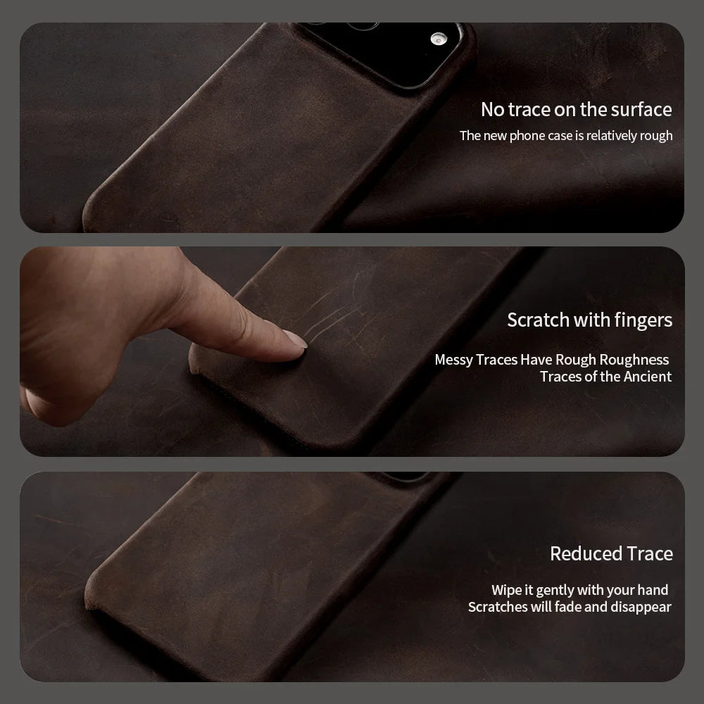 Genuine Pull Up Leather MagSafe iPhone Case