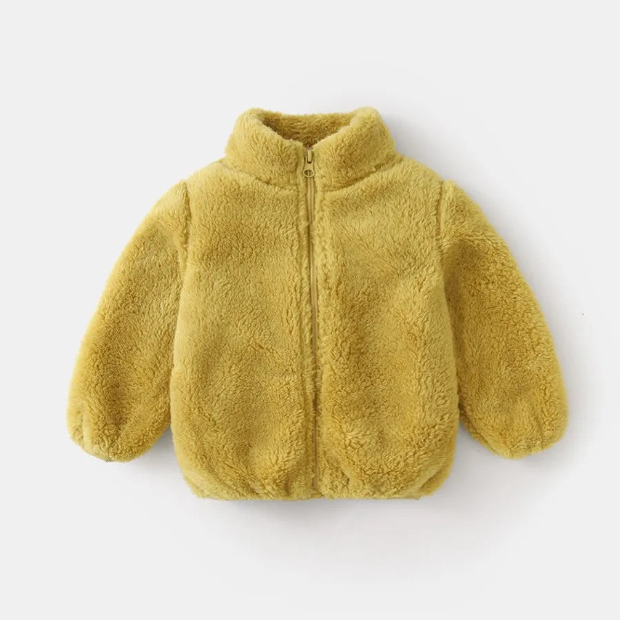Kids Warm Plush Coat for Baby Boys and Girls
