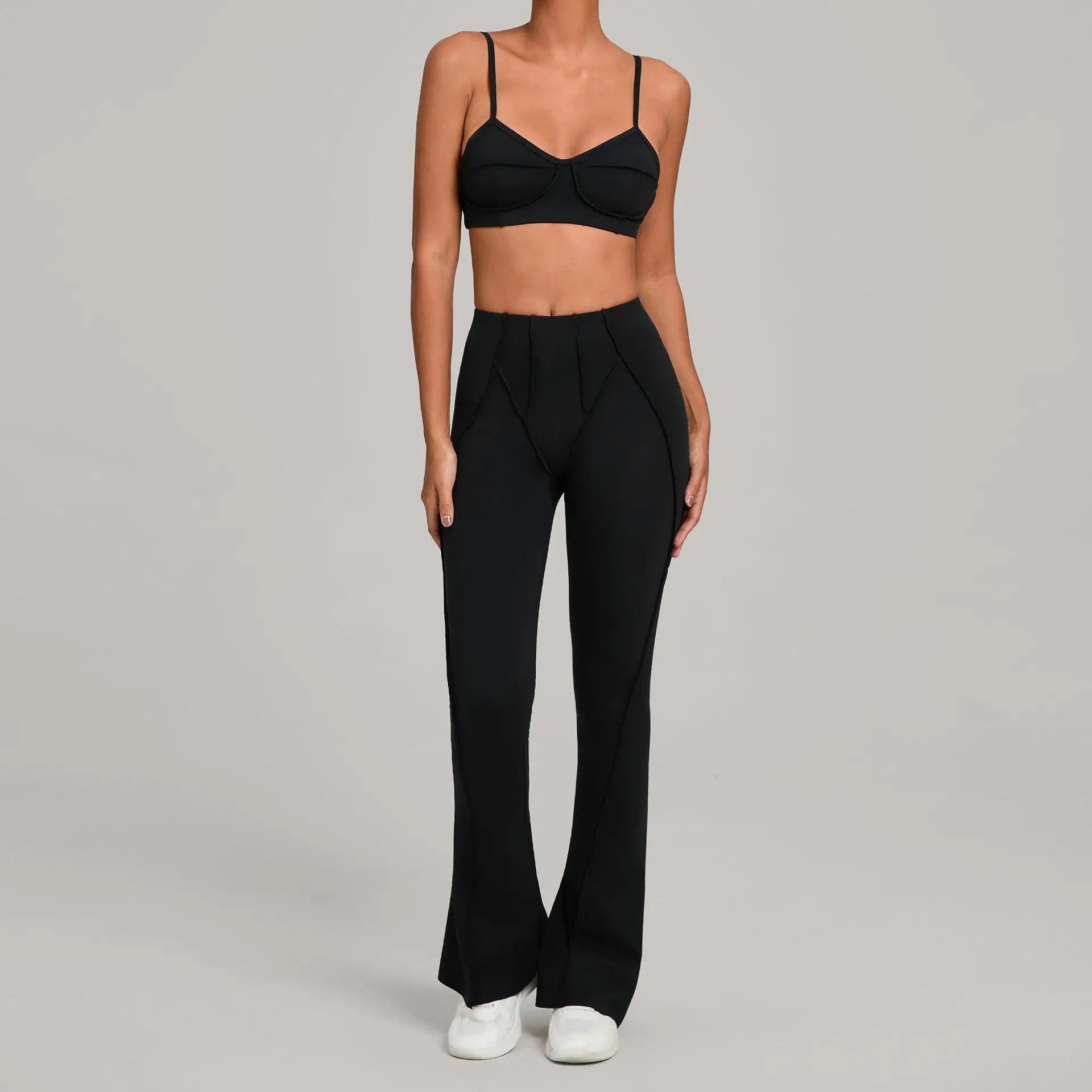 Women Seamless Yoga Set High Waist Hip Lifting Gym Sports Bra & Leggings Suit