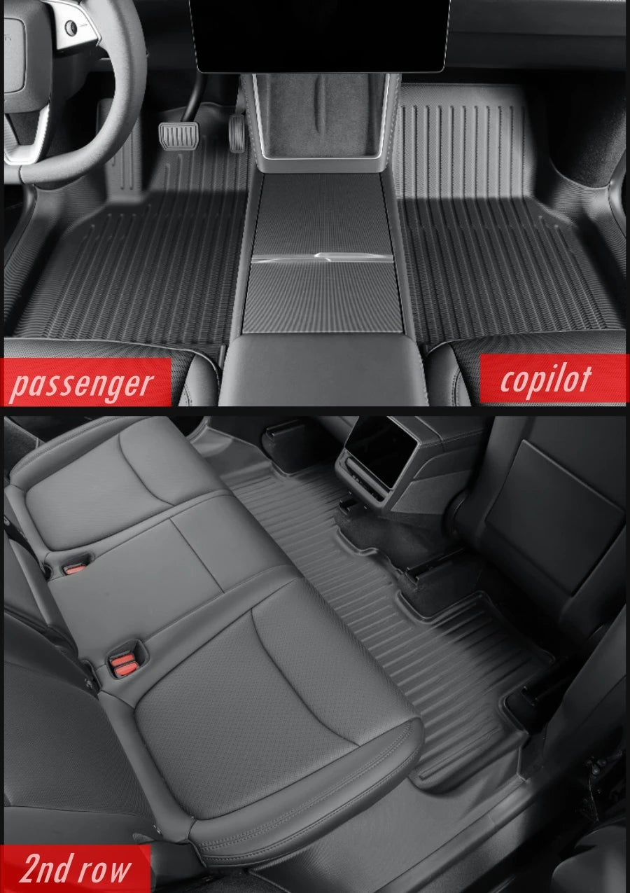Tesla Model Y Floor Mats 2025–2026 – Custom Fit TPE Full Coverage Waterproof Set