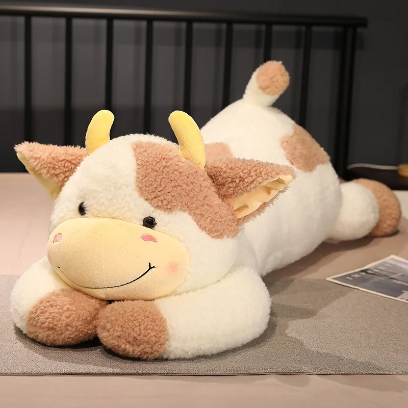 90cm Cow Plush Toy Cartoon Stuffed Animal Pillow Cute Gift for Kids