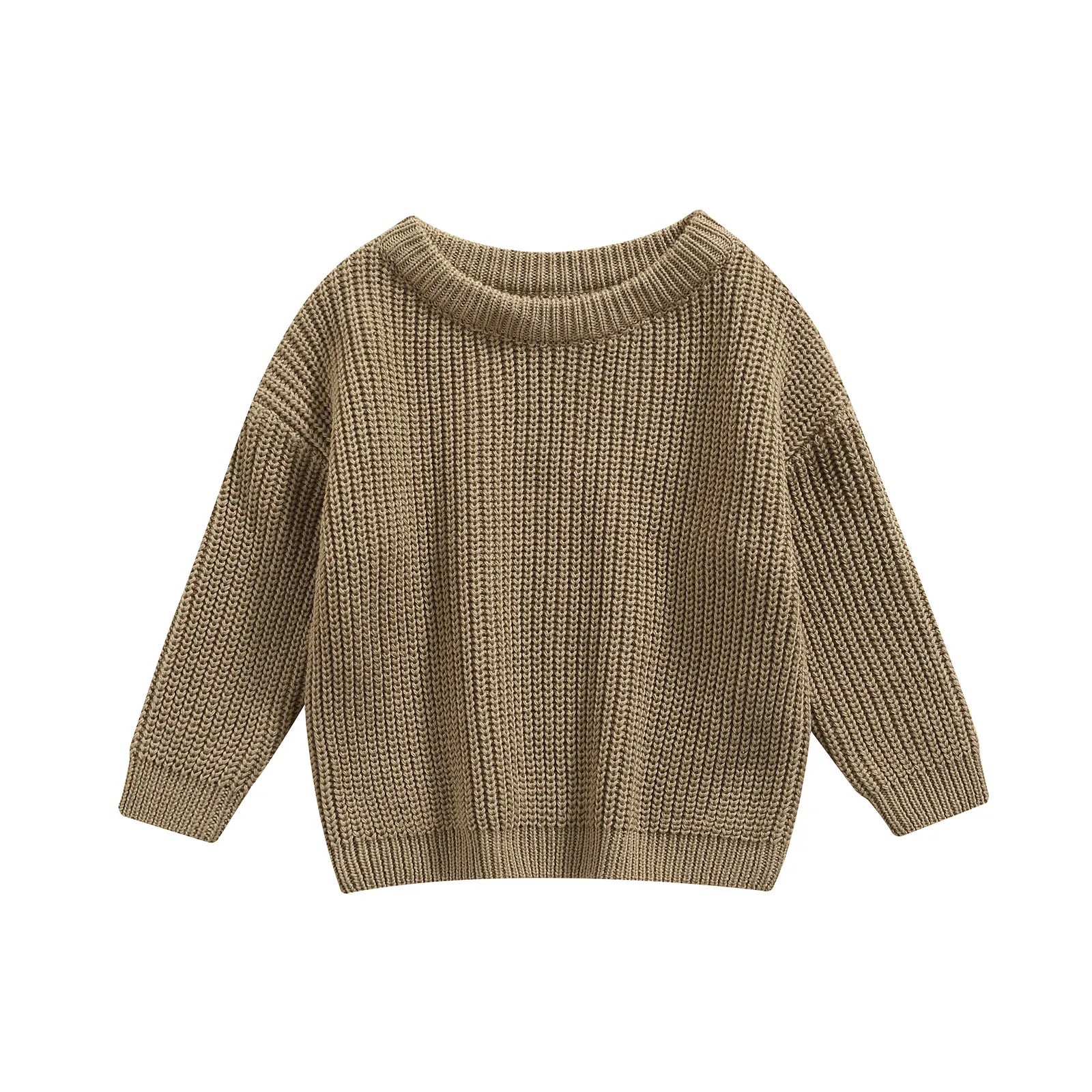 Baby Knit Sweater Long Sleeve Cotton Pullover for Newborns 0–9 Months