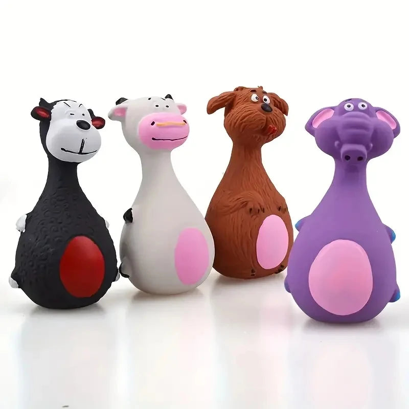 Squeaky Rubber Chew Toy for Small and Medium Dogs