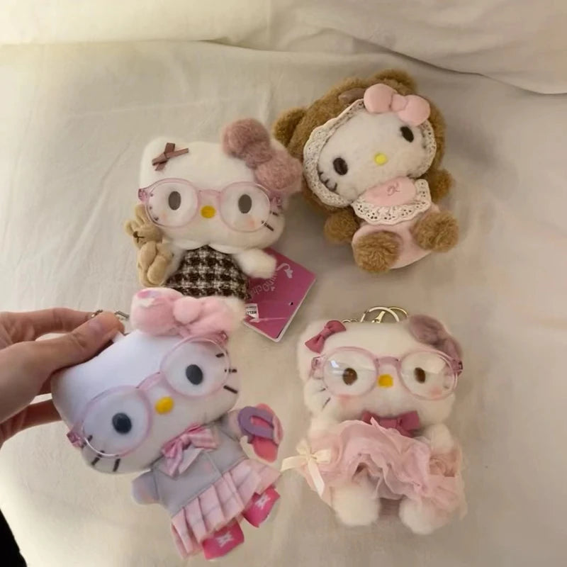 Cute Cat Plush Keychain Bag Charm for Girls