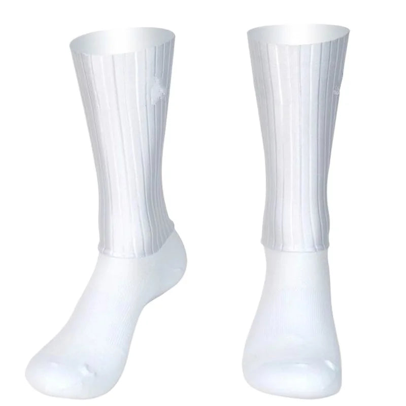 Aero Silicone Anti Slip Cycling Socks Men Breathable Running Bike Socks