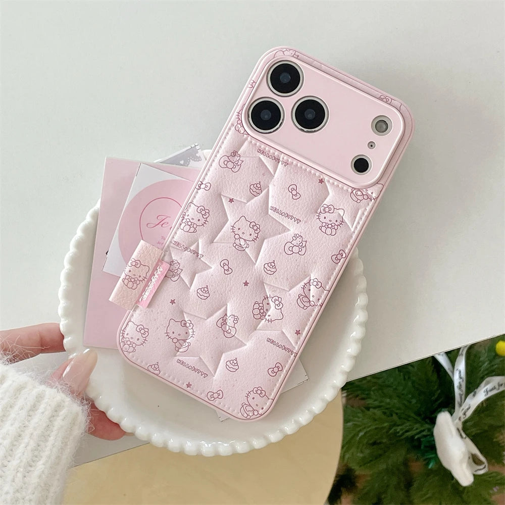 Cute Pink 3D Hello Kitty Silicone Shockproof iPhone Case