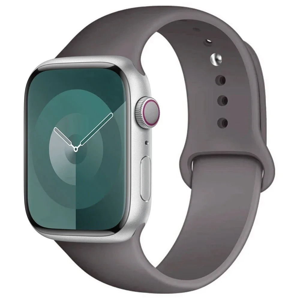 Silicone Apple Watch Band – Sport Strap Replacement for Apple Watch Series 3–9, SE & Ultra